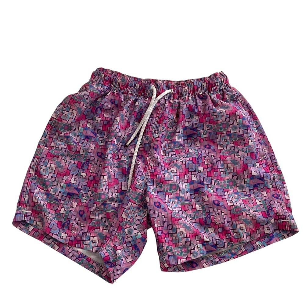 Bertigo Graphic Print Swim Shorts Sz M Multicolor Quick Dry Beach Summer Comfort